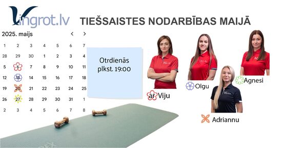 MAIJA abonements ārstnieciski profilaktiskajai vingrošanai tiešsaistē ar Vingrot.lv 